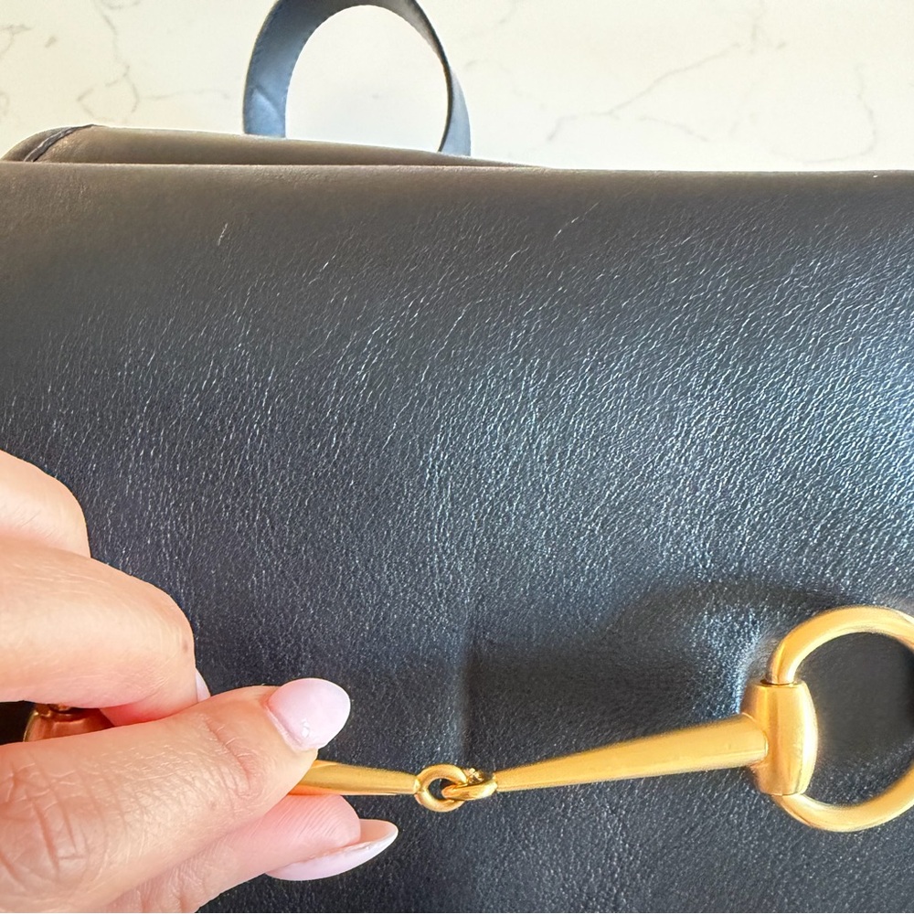 Gucci vintage horsebit tom ford era sling bag RARE black leather - Picture 6 of 11